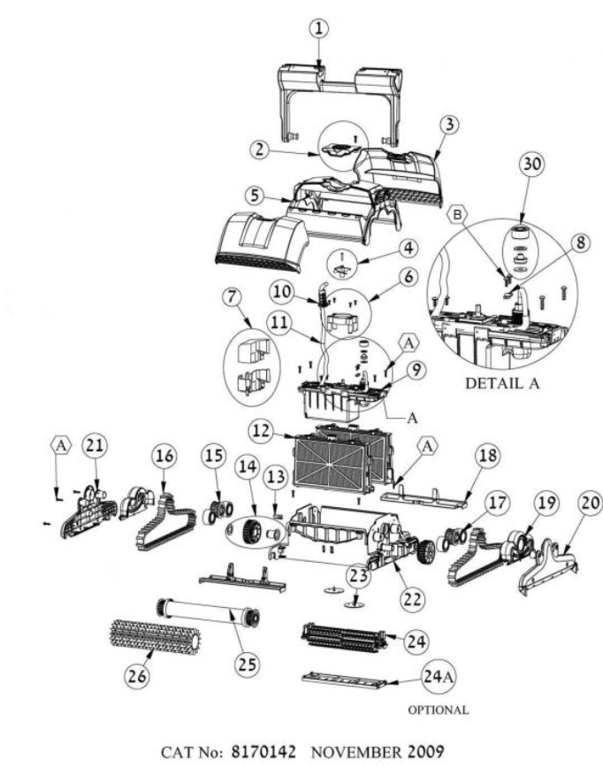 Parts Diagram - Maytronics Dolphin Supreme M4